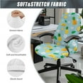 thumbnail image 3 of SCRAWLGOD Set of 3 Stretch Computer Chair Slipcover with Arm Rest Protector Removable Gaming Chair Covers Dustproof Washable Desk Chair Seat Cover, Pineapple Floral Monstera, S, 3 of 7
