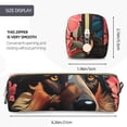 thumbnail image 3 of Easygdp Colorful Flower German Shepherd para Estuche de Lápices de Cuero, Estuche de Papelería de Cuero, Estuche de Gran Capacidad con Cremallera, 3 of 7