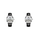 thumbnail image 4 of Minnieouse Reloj mecánico de acero inoxidable para hombre, correa de cuero analógica, reloj de luminoso de negocios ajustable fácil de tipo 5 2piezas, 4 of 6