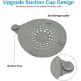 thumbnail image 4 of Paquete de 2 colectores de pelo para desagüe de ducha (negro y blanco) con ventosas, colador de fregadero de silicona plegable para proteger la cubierta del desagüe, adecuado para lavabo, baño y duch, 4 of 5