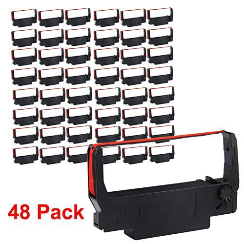 Black Red myCartridge 48 Pack ERC30 ERC-30 ERC 30 34 38 B/R Compatible with Ribbon Cartridge for use in ERC38 NK506