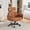 Brown, variant on Eyisean 34" Boucle Fabric 360° Swivel Criss Cross Chair, Comfy Vanity Cross Legged Chair with Wide Seat & Adjustable Armrest, Modern Home Office Desk Chairs with Removable Headrest for Bedroom