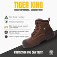 thumbnail image 2 of Tiger King Waterproof Niagara Men’s 6” Premium CSA Approved Safety Boots, Composite Toe, Slip, Heat and Puncture Resistant with Hazard Protection, 2 of 7