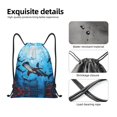 thumbnail image 5 of Drawstring Backpack - Hammerhead shark cool Splash Proof Small Drawstring Gym Bag for Women Men, Cinch Sports String Bag Backpack for Travel Swimming Beach, 5 of 8