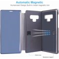 thumbnail image 4 of Case for Galaxy Note 9 Luxury Clear View Electroplate Mirror Makeup Design Flip Wallet 360 Full Body Built-in Screen Protection Slim Hard Mirror Kickstand Cover, 4 of 11