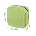thumbnail image 2 of Bolsa de cosméticos portátil de color sólido para mujeres Unique Bargains para vacaciones, camping, gimnasio y viajes en corduroy verde, 2 of 3