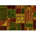 thumbnail image 1 of Ahgly Company Machine Washable Indoor Rectangle Patchwork Yellow Transitional Area Rugs, 5' x 7', 1 of 4