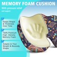 thumbnail image 5 of Premium Paisley Pattern Memory Foam Seat Cushion Ergonomic Chair Pad for Office Chair, Car, Airplane & Bleachers Sciatica, Tailbone Hip & Back Pain Relief - Chair Cushion for Long Office Workers., 5 of 5