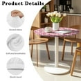 thumbnail image 5 of SEANATIVE 2 PCS Round Tablecloths 24 Inch Cocktail Table Topper Cap Decorative Bar Table Covers with Elastic Edged for Indoor Outdoor Parties, Cowboy Hat Boots Love Valentine's Day Pink, 5 of 7