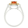 thumbnail image 4 of Clara Pucci 14K White/Yellow Gold 1.61ct Tourmaline Halo Ring for Women, 4 of 8