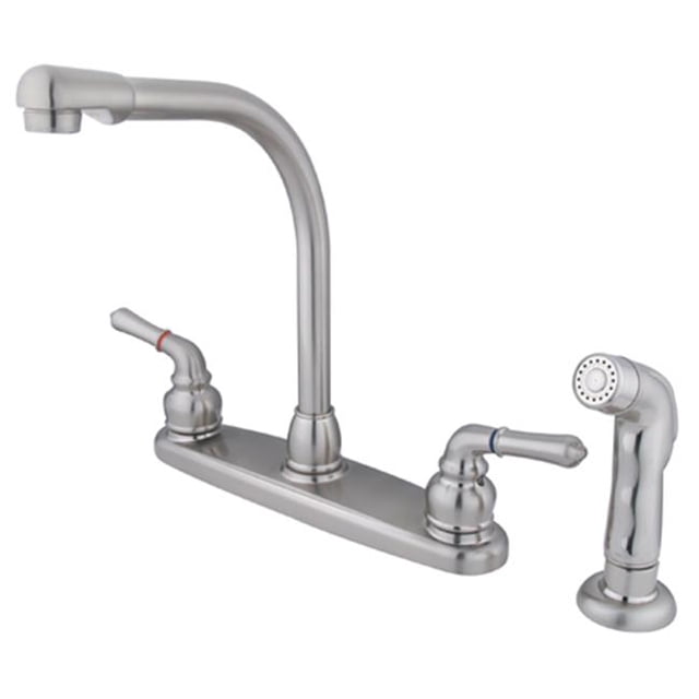 Robinet de Cuisine à Voûte Plantaire Haute de 8 Po avec Pulvérisateur