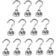 thumbnail image 1 of 12 Ganchos Magnéticos Fuerza 8kg, Imanes 16 Mm Magnéticos Para Puertas, Armarios, Techos, Herrajes, Herrajes Industriales, 1 of 5