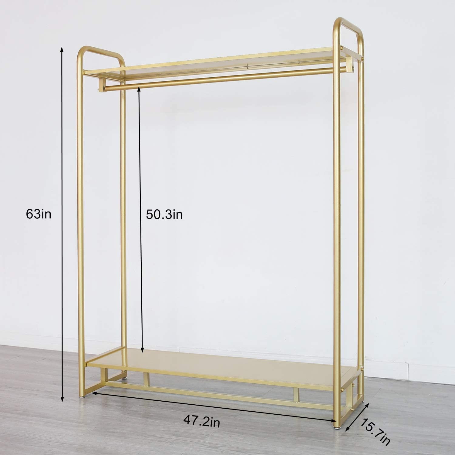  Gold Underwear Display Rack for Boutique/Retail Store - Modern  Heavy Duty Large Bra Storage Rack, Freestanding Sturdy Metal Rails (Color :  Gold, Size : 150cm(59) Length) : Home & Kitchen