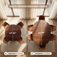 thumbnail image 4 of Hawsaiy 5 Piece Extendable Dining Table Set for 4, 47.24"-63" Round to Oval Kitchen Dining Room Table with Storage Shelf & Upholstered Dining Chairs, Modern Wood Dining Table Set for Apartment, 4 of 11