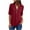 Wine, variant on JINMGG Womens Fashion Women's Summer Long Sleeve Zip Casual Tunic V-Neck Rollable Blouse Tops
