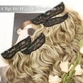 thumbnail image 4 of MORICA Clip in Hair Extension 20 Inch 6PCS Natural Long Wavy Curly Hairpieces for Women Thick Synthetic Fiber Double Weft Hair Full Head, 4 of 7
