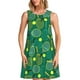 thumbnail image 1 of Easygdp Tennis Rackets and Balls para Vestido Transpirable de Mujer, Vestido Suelto de Manga Corta con Pliegues y Bolsillos para el Verano, 1 of 7