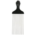 thumbnail image 1 of HLONK Professional Metal Hair Pick Detangle Salon Barber Shop Pick Comb Hair Styling Tool, 1 of 8