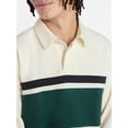 thumbnail image 4 of No Boundaries Rugby Fleece Polo Shirt with Long Sleeves, Men's XS-5XL, 4 of 6