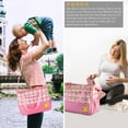 thumbnail image 5 of 5 Pcs Multifunctional Set Baby Changing Diaper Nappy Bag, Maternity Mummy Handbag, Portable Nappy Basket Storage Organiser, Maternity Baby Bag for Boys Girls(Pink), 5 of 6