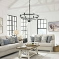 thumbnail image 4 of 6-Light Industrial Chandelier, Modern Black Finish Ceiling Pendant Lighting for Living Room Kitchen Island Foyer, 4 of 7