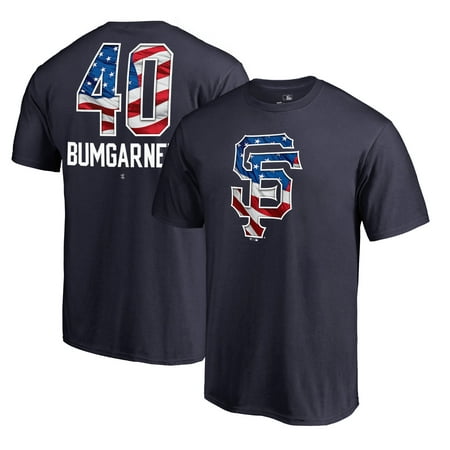 Madison Bumgarner San Francisco Giants Fanatics Branded 2019 Stars & Stripes Banner Wave Player T-Shirt - (San Francisco Giants Best Players 2019)