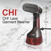 CHI LAVA Ceramic Plate Garment Steamer for Clothes with Fabric Brush, 2 Steam Modes, 1600 Watts, Red