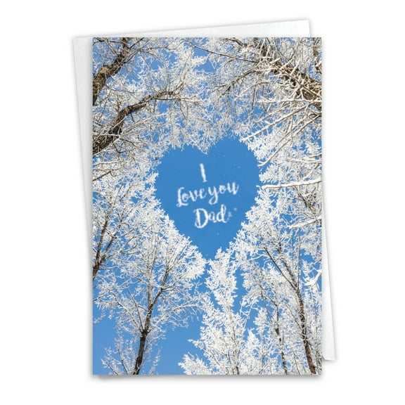 1 Funny Father's Day Card with Envelope - Sky Heart-Dad C3507FDG