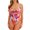 Pink, variant on Spring Saving GaThRRgYP Womens Bathing Suits One Piece,Women's Bikini Solid Color Mesh Spliced Bikini Split Swimsuit