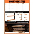 thumbnail image 2 of Heavy Duty Wood Storage Rack Wall Mount, 6-Level System Holds Up to 1400 lbs, Rustproof & Space-Saving Design, 2 of 6