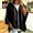 Black, variant on Sevevn Women's Zip‑Up Hooded Jacket Drawstring 3/4 Wide Batwing Sleeve Oversized Loose Hoodie Jacket With Pockets Black L