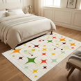 thumbnail image 4 of Area Rugs 4'x6'. Middle Century Carpet Runner Indoor Outdoor Rugs Home Decor Aesthetic, Geometric Abstract Boho Stripeds Non Slip Mats Washable Accent Rug for Living Room Bedroom, 4 of 8