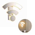 thumbnail image 2 of Luz De Pared Led Moderna Forma Wifi Diseño Novedoso Lámpara De Pared De Acrílico Luz Cálida Decoración De La Habitación Apliques De Luz Para Dormitorio Sala De Estudio Baño Advancent HA016160-00, 2 of 7