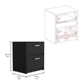 thumbnail image 7 of Miekor Furniture Nightstand Chequered, Two Drawers, Black Wengue Finish 123119, 7 of 7