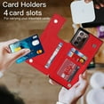 thumbnail image 6 of Compatible with Samsung Note 20 Ultra Case, Crossbody Wallet Case, Adjustable Detachable Lanyard Neck Strap with Kickstand Leather Card Holder Protective Cover for Galaxy Note 20 Ultra,Red, 6 of 11