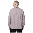 thumbnail image 2 of SiiRoh Men Elderly Adaptive Tee Shirts Open Back with Full Back Overlap Loose Long Sleeve Button-up Shirt for Daily Caring Coffee XXL, 2 of 7