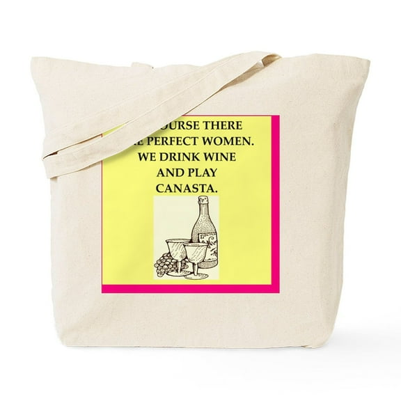 CafePress - Perfect Women Drink Wine Tote Bag - Unisex Canvas Tote Bag, Beige, 1-Piece