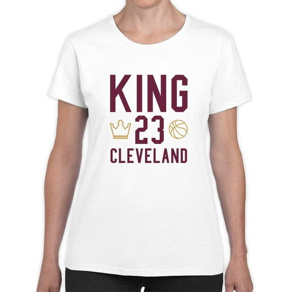 King 23 Cleveland Women White T-Shirt, Female XX-Large