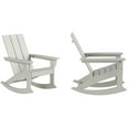 thumbnail image 3 of Costaelm Palms Outdoor HDPE Plastic Adirondack Rocking Chair (Set of 2), Sand, 3 of 8