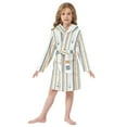 thumbnail image 6 of FORMRS Niños Bathrobe Unisex Hooded Robe Soft Plush Pajamas Sleepwear, Size 4-6T, Nautical Pattern, 6 of 7
