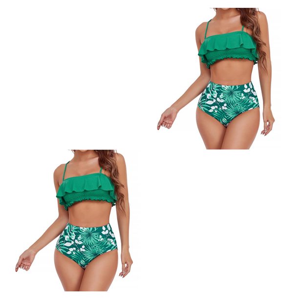 Eigraketly Traje de baño dividido para mujer Traje de baño con volantes Traje de playa de vacaciones Ropa de playa Type9 NO9 Eigraketly CBP224494