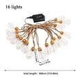 thumbnail image 3 of Edison Bulb String Lights Outdoor 16 Led Battery Operated String Lights with Remote for Patio Backyard Christmas Party Decor, 3 of 3