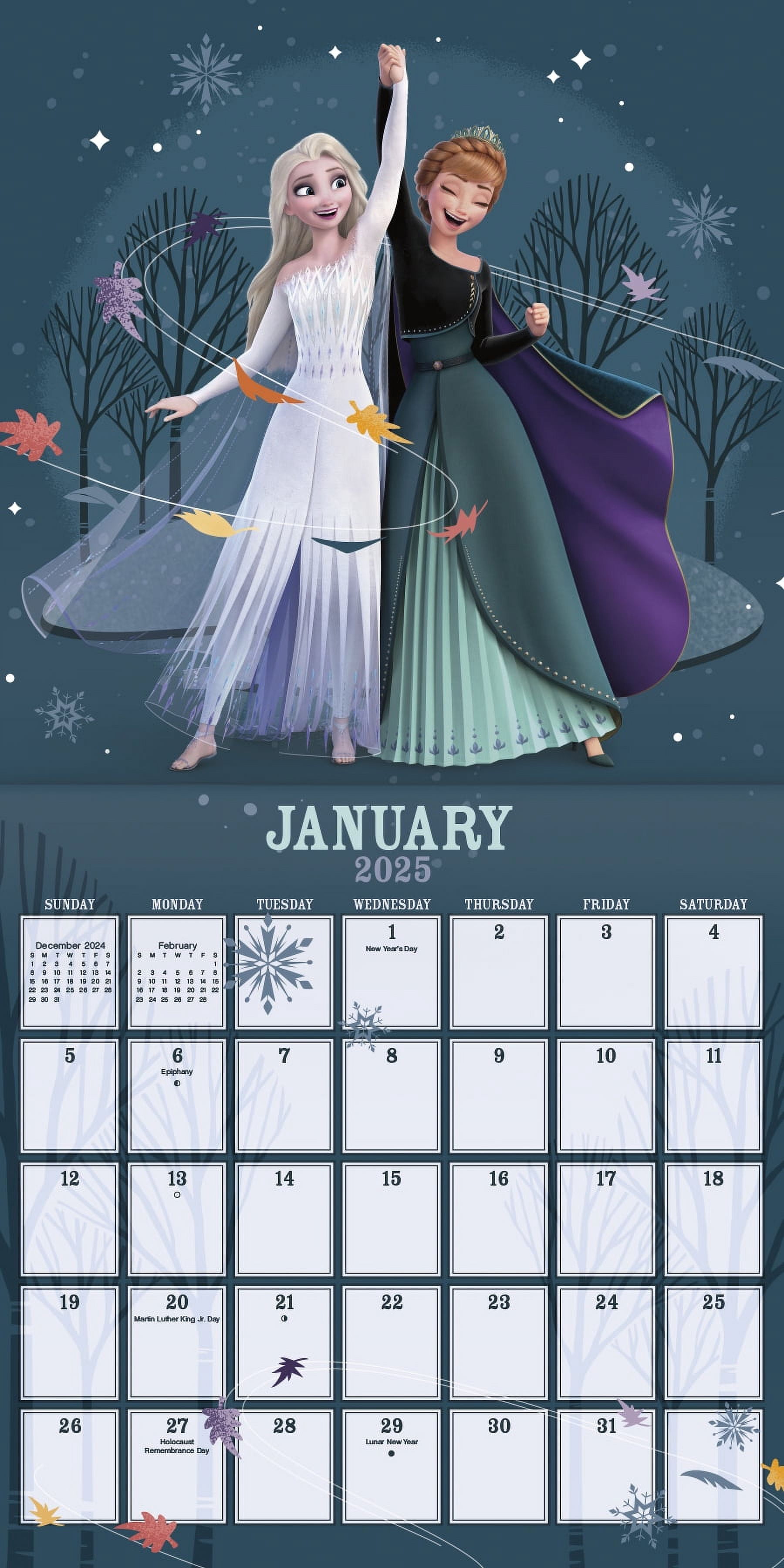 trends-international-2025-disney-frozen-wall-calendar-walmart-com