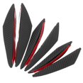 thumbnail image 1 of 6pcs Universal Carbon Fiber Look Car Front Bumper Fins Spoiler Wing Lip Splitter, 1 of 5