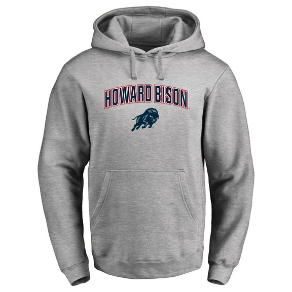 Men's Ash Howard Bison Proud Mascot Pullover Hoodie