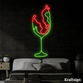 thumbnail image 2 of Craftnamesign Couple In Wine Neon Signs, Anniversary Decor, Bar LED Sign, 2 of 4