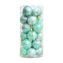 geerera 24-Pack Christmas Ball Ornaments, 1.5 Inch Shatterproof Baubles, with Strings for Hanging, for Xmas Tree Holiday Wedding Party Decor