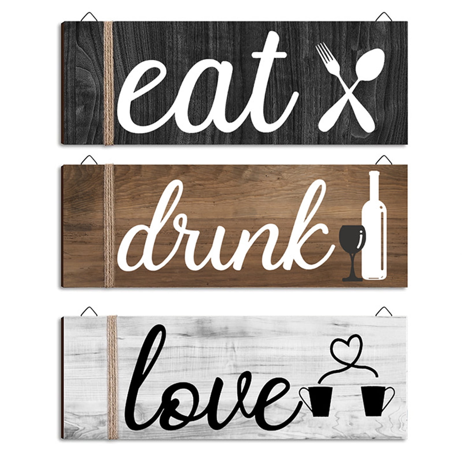 CreativeArrowy Rustic Kitchen Wall Decor Sign, Farmhouse Family Wall