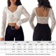 thumbnail image 5 of Cami Top de encaje para mujer, camiseta sin mangas de manga larga sin espalda, estilo Y2K, cuello en V, atuendo diario FLhrweasw Para estrenar, 5 of 8