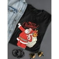 thumbnail image 3 of Merry Christmas Santa T-Shirt Women -Smartprints Designs, Female x-Large, 3 of 4